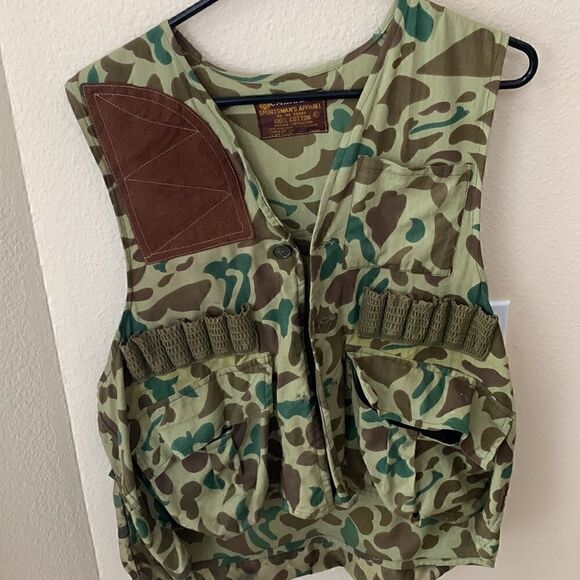 Vintage Caliber Camo Hunting 80’s Suede Bird/Field Vest‎ - Picture 7 of 9